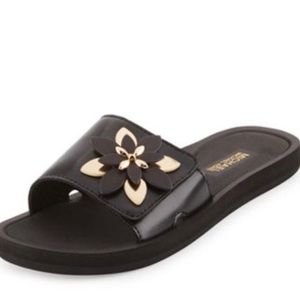 MK Michael Kors Heidi Floral black Slides sandals